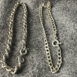 Two 7” Sterling Silver Bracelets